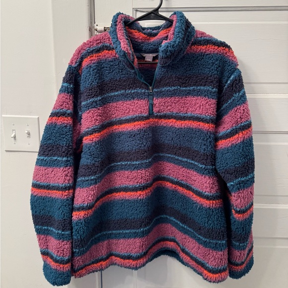 Eddie Bauer Tops - Eddie Bauer Striped fleece - lightly worn